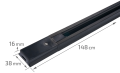 Zestaw Steka Ring lampa szynowa LED GU10 x3 + szynoprzewód 1.5m - Czarny
