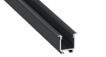 Profil aluminiowy W do taśm LED - Czarny - 2m