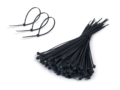 Opaska kablowa zaciskowa 4x200mm - Czarna - 100szt