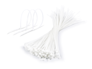 Opaska kablowa zaciskowa 5x350mm - Biała - 100szt