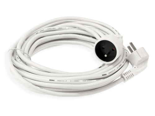 Przedłużacz zasilający 10m - 1x gniazdo zasilające 230V - Biały