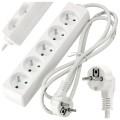 Przedłużacz listwowy 1.5m - 5 x gniazdo zasilające 230V - Biały