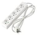 Przedłużacz listwowy 1.5m - 5 x gniazdo zasilające 230V - Biały