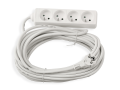 Przedłużacz listwowy 10m - 4 x gniazdo zasilające 230V - Biały