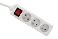 Przedłużacz listwowy z wyłącznikiem 10m - 3 x gniazdo zasilające 230V - Biały