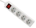 Przedłużacz listwowy z wyłącznikiem 10m - 4 x gniazdo zasilające 230V - Biały