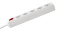 Przedłużacz listwowy z wyłącznikiem 3m - 5 x gniazdo zasilające 230V - Biały 