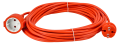 Przedłużacz ogrodowy 10m 2x1mm2 - 1x gniazdo zasilające 230V - Pomarańczowy