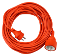 Przedłużacz ogrodowy 15m 2x1mm2 - 1x gniazdo zasilające 230V - Pomarańczowy