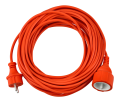 Przedłużacz ogrodowy 15m 2x1mm2 - 1x gniazdo zasilające 230V - Pomarańczowy