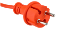 Przedłużacz ogrodowy 15m 2x1mm2 - 1x gniazdo zasilające 230V - Pomarańczowy