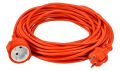 Przedłużacz ogrodowy 15m 2x1mm2 - 1x gniazdo zasilające 230V - Pomarańczowy