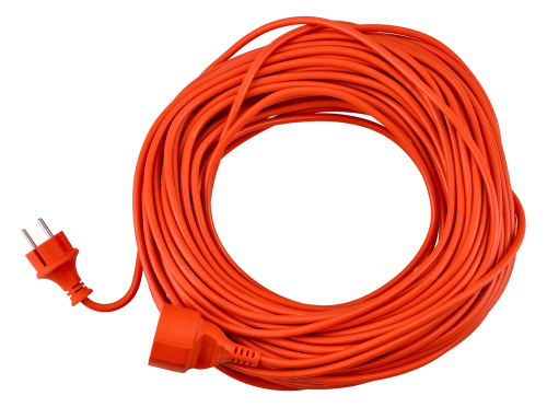 Przedłużacz ogrodowy 40m 2x1.5mm2 - 1x gniazdo zasilające 230V - Pomarańczowy