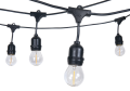Zestaw: Girlanda ogrodowa 10m 10xE27 + 10x Żarówka LED E27 6.5W filament