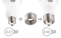 Żarówka LED Rocket E27 30W 100lm/W - Biały zimny (6000K)
