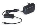Zasilacz wtyczkowy z włącznikiem 12V 24W 2A IP20 - Czarny
