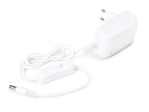 Zasilacz wtyczkowy z włącznikiem 12V 30W 2.5A IP20 - Biały