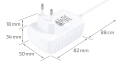 Zasilacz wtyczkowy z włącznikiem 12V 30W 2.5A IP20 - Biały