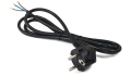 Wtyczka z przewodem zasilającym z uziemieniem OMY 3x0.75mm 1.5m - Czarna