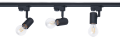Zestaw Steka Halo Czarna lampa szynowa LED E27 x3 + szynoprzewód 1.5m - Czarny