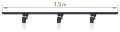 Zestaw Steka Halo Czarna lampa szynowa LED E27 x3 + szynoprzewód 1.5m - Czarny
