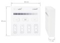 Mi-Light MiBoxer B1 panel ścienny 4 strefy jasność 2.4 GHz biały