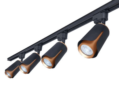 Zestaw Steka XD-IK252B Czarno-złota lampa szynowa LED GU10 x4 + szynoprzewód 2m - Czarny