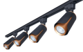 Zestaw Steka XD-IK252B Czarno-złota lampa szynowa LED GU10 x4 + szynoprzewód 2m - Czarny