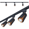 Zestaw Steka XD-IK252B Czarno-złota lampa szynowa LED GU10 x3 + szynoprzewód 1.5m - Czarny