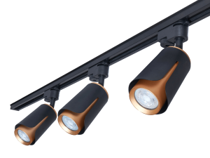 Zestaw Steka XD-IK252B Czarno-złota lampa szynowa LED GU10 x3 + szynoprzewód 1.5m - Czarny