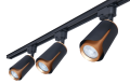 Zestaw Steka XD-IK252B Czarno-złota lampa szynowa LED GU10 x3 + szynoprzewód 1.5m - Czarny