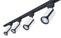 Zestaw Steka Sento Biało-czarna lampa szynowa LED GU10 x4 + szynoprzewód 2m - Czarny