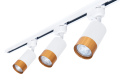 Zestaw Steka Klemens biało-złota lampa szynowa LED GU10 x3 + szynoprzewód 1.5m - Biały