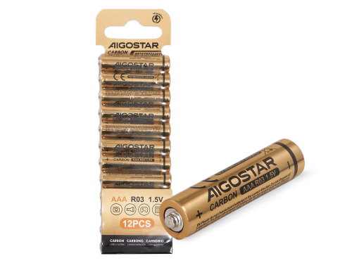 Baterie cynkowo-węglowe R03 AAA 1.5V - 12szt. 