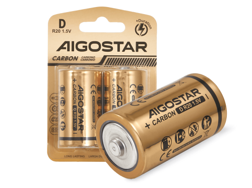 Baterie cynkowo-węglowe R20 D 1.5V - 2szt. 