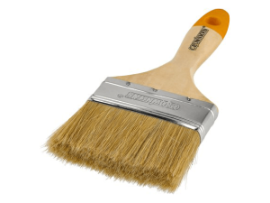 Pędzel malarski płaski drewniana rączka 100mm - 4"