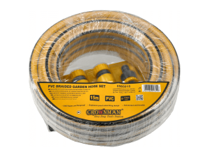 Wąż ogrodowy 15m 1/2" PVC z wzmacnianym włóknem + zestaw złączek