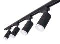 Zestaw Steka Ductus Czarna lampa szynowa LED GU10 x4 + szynoprzewód 2m - Czarno-biały