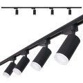Zestaw Steka Ductus Czarna lampa szynowa LED GU10 x4 + szynoprzewód 2m - Czarno-biały