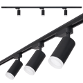 Zestaw Steka Ductus Czarna lampa szynowa LED GU10 x3 + szynoprzewód 1.5m - Czarno-biały