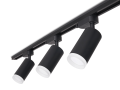 Zestaw Steka Ductus Czarna lampa szynowa LED GU10 x3 + szynoprzewód 1.5m - Czarno-biały