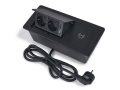 Listwa zasilająca wpuszczana w blat, 2x gniazdo 230V, USB A+C, ładowarka indukcyjna Multibox VII - Czarny mat