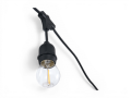 Zestaw: Girlanda ogrodowa 10m 10xE27 + 10x Żarówka LED E27 1W filament