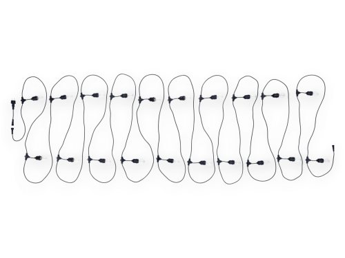 Zestaw: Girlanda ogrodowa 20m 20xE27 + 20x Żarówka LED E27 1W filament