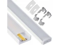 Zestaw: Profil aluminiowy natynkowy do taśm LED - Biały - 2m