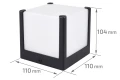 Lampa elewacyjna - kinkiet - oprawa zewnętrzna GX53 CUBE-1 IP54 - Czarna
