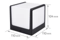 Lampa elewacyjna - kinkiet - oprawa zewnętrzna GX53 CUBE-2 IP54 - Czarna
