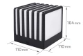 Lampa elewacyjna - kinkiet - oprawa zewnętrzna GX53 CUBE-3 IP54 - Czarna