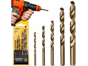 Zestaw wierteł HSS do metalu 5 szt. 4–10 [mm]