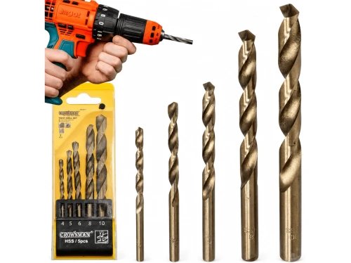 Zestaw wierteł HSS do metalu 5 szt. 4–10 [mm]